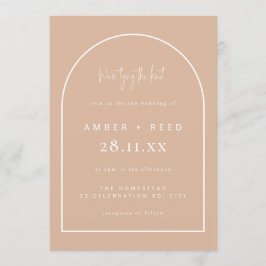 Invitación Guión rosado Rubor Boda de Knot