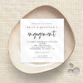 Invitación Guión simple Cualquier Parte De Compromiso De Colo