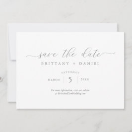 Invitación Guión simple elegante Guardar el Boda de fechas