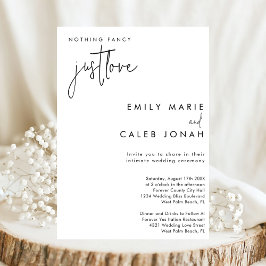 Invitación Guión Solo Amor Chic Intimista Boda Tribunal