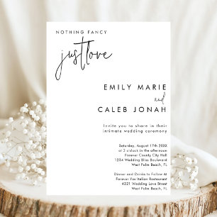 Invitación Guión Solo Amor Chic Intimista Boda Tribunal
