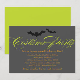 Invitación Guión verde de Fiesta de disfraces