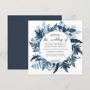 Invitación Guirnalda botánica de la acuarela del follaje del