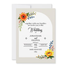 guirnalda botánica naranja amarilla