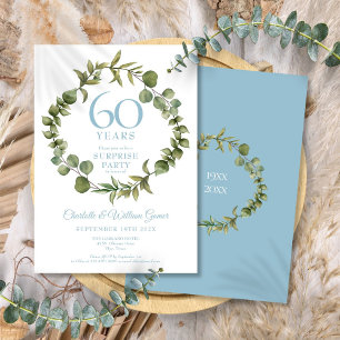 Invitación Guirnalda de aniversario de bodas de 60 años para 
