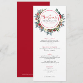 Invitación Guirnalda de flores de Navidad con cuernos de cier