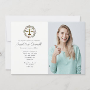 Invitación Guirnalda de Fotos Flor de Color Rosa