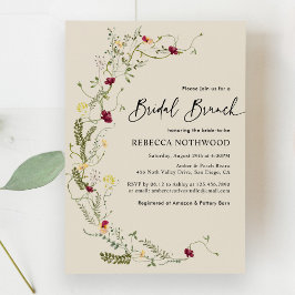 Invitación Guirnalda del Boho de Wildflowers Brunch de novias