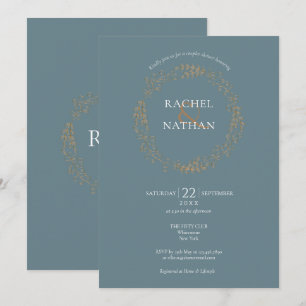 Invitación Guirnalda floral delicada   Ducha de parejas