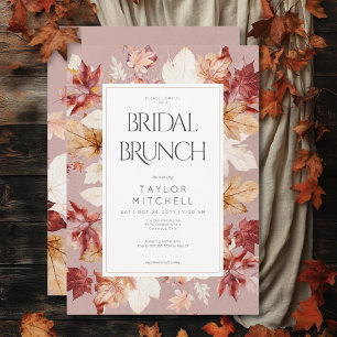 Invitación Guirnalda rusa de otoño deja brunch de novias de v