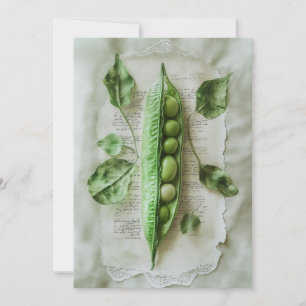 Invitación Guisante en la vaina   Acogedor y dulce