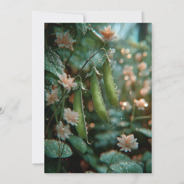 Invitación Guisante en la vaina | Brotes Dulces (Anverso)