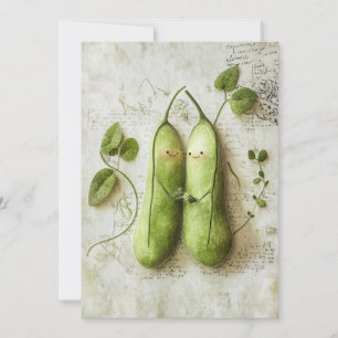 Invitación Guisante en la vaina   Mimos de jardín