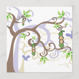 Invitación Guisantes mágicos del muchacho del chica de los