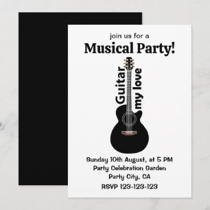 Invitación Guitar Mi Amor Guitar