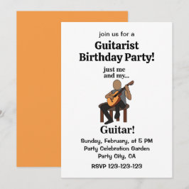 Invitación Guitarist Playing Guitar Birthday Party