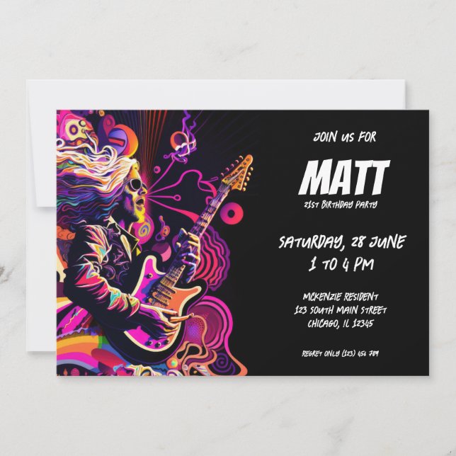 Invitación Guitarista del Concierto de Música (Anverso)
