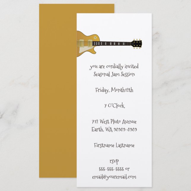 Invitación Guitarra (Anverso / Reverso)