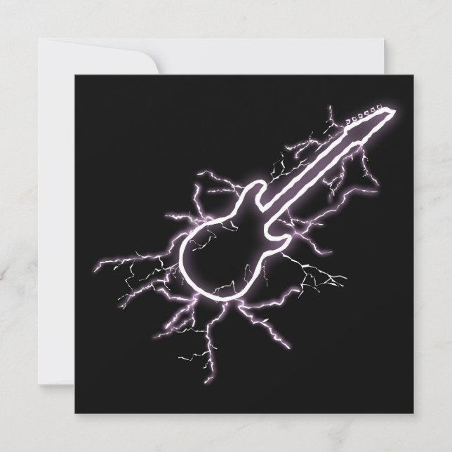 Invitación Guitarra eléctrica (Anverso)