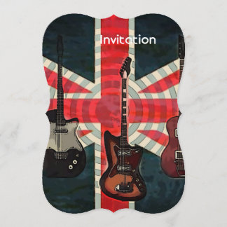 Invitación Guitarra Eléctrica de Rock Rock Bandera de la Unió