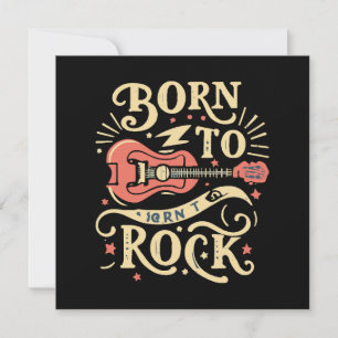 Invitación Guitarra eléctrica nacida para el rock