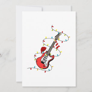 Invitación Guitarra Eléctrica Santa Claus Música Amante de la