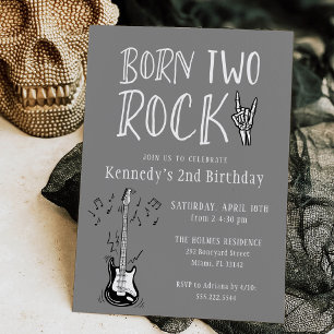 Invitación Guitarra Gray Two Rock Fiesta de cumpleaños