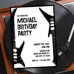 Invitación Guitarra Grunge