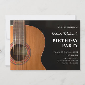 Invitación Guitarra minimalista moderna