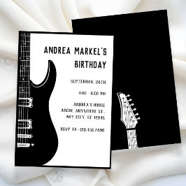 Invitación Guitarra negra