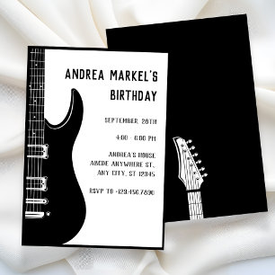 Invitación Guitarra negra