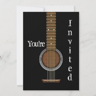 INVITACIÓN GUITARRA - Negro acústico - multipropós