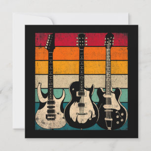 Invitación Guitarra retro