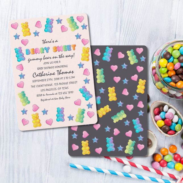 Invitación Gummy Bear Colorful Jelly Candy Baby Shower (Subido por el creador)