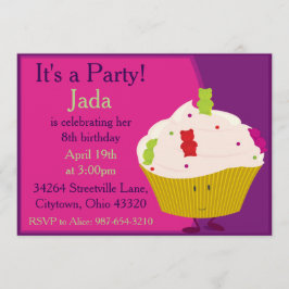 Invitación Gummy Bear Cupcake