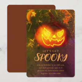 Invitación Gunge Golden Adults Pumpkin Spooky Halloween
