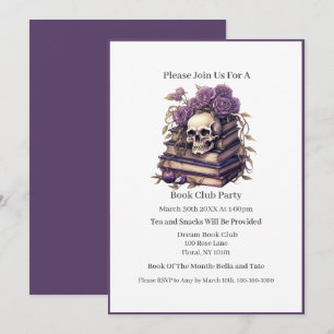 Invitación Gusano de Libros Profesional, Club de Lectura
