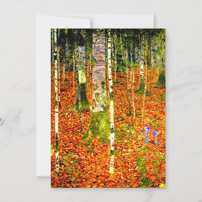 Invitación Gustav Klimt Abedules (Anverso)