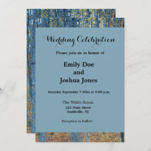 Invitación Gustav Klimt Beech Tree Forest Grove