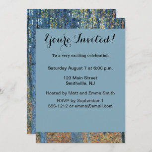 Invitación Gustav Klimt Beech Tree Forest Grove