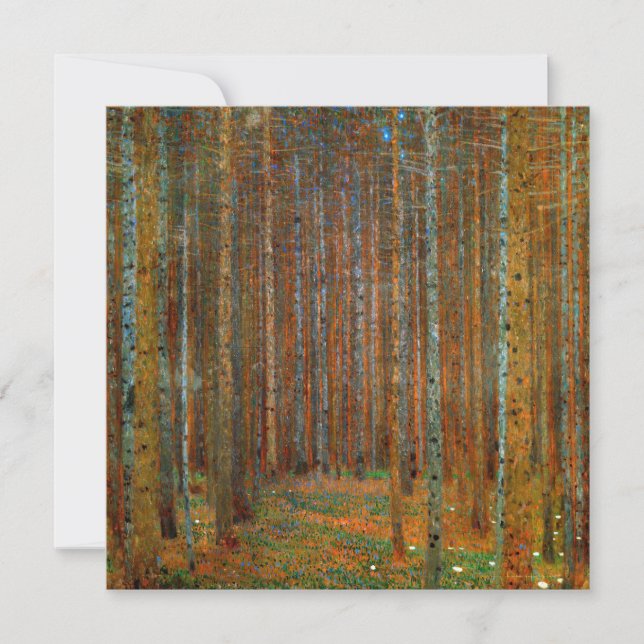 Invitación Gustav Klimt - Bosque Pino de Tannenwald (Anverso)