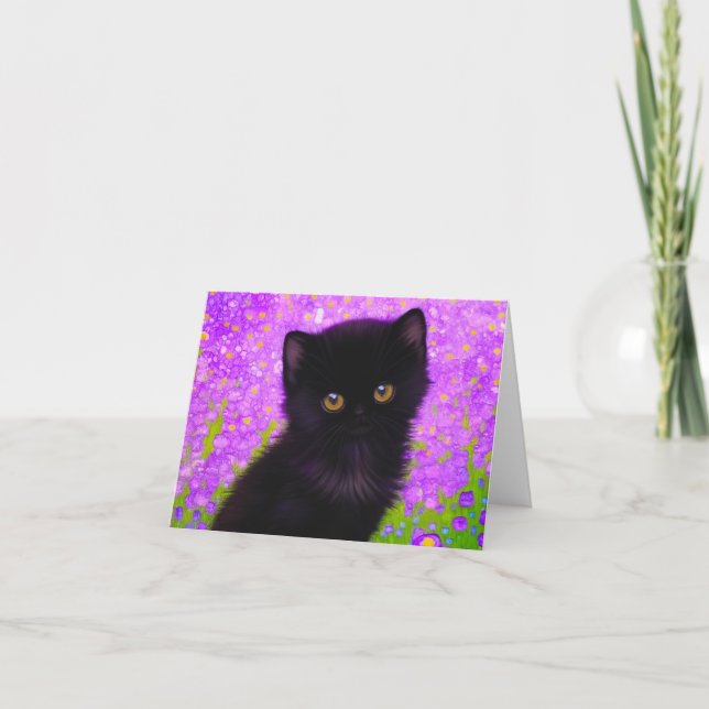 Invitación Gustav Klimt Cat (Anverso)