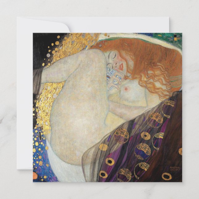 Invitación Gustav Klimt - Danae (Anverso)