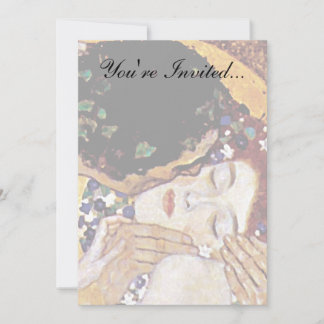 Invitación Gustav Klimt - El Beso - Arte Nouveau Antiguo