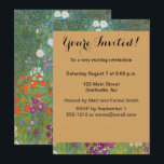 Invitación Gustav Klimt Flor Jardín Naturaleza<br><div class="desc">Un bonito cuadro del jardín,  un cuadro clásico de Gustav Klimt,  llamado Cottage Garden,  o Bauergarten,  1907,  que se encuentra cerca de un jardín de flores,  un cuadro de flores de colores.</div>