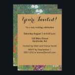 Invitación Gustav Klimt Flor Jardín Naturaleza<br><div class="desc">Un bonito cuadro del jardín,  un cuadro clásico de Gustav Klimt,  llamado Cottage Garden,  o Bauergarten,  1907,  que se encuentra cerca de un jardín de flores,  un cuadro de flores de colores.</div>