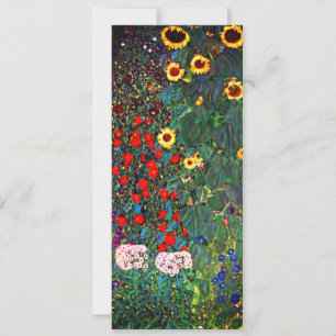 Invitación Gustav Klimt Flower Garden