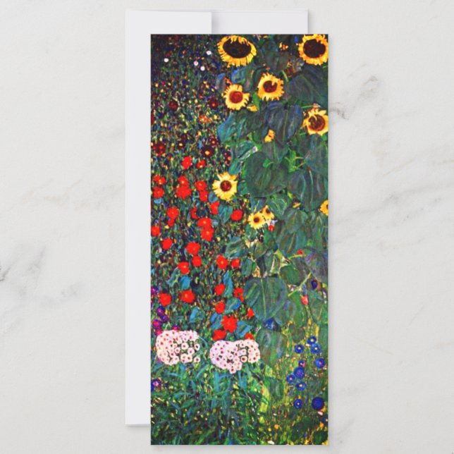 Invitación Gustav Klimt Flower Garden (Anverso)