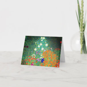 Invitación Gustav Klimt Flower Garden