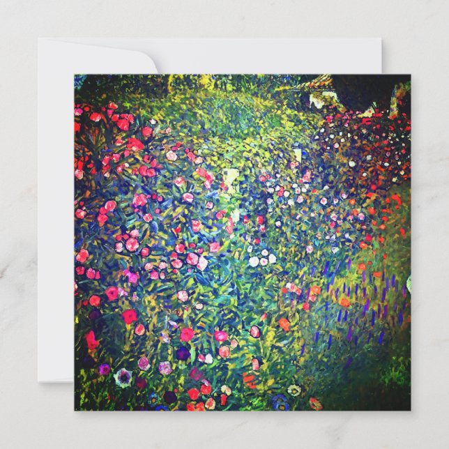 Invitación Gustav Klimt Italian Garden (Anverso)